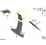 Moldura Coluna Cinto Bmw M3 Competition G80 2021 a 2025 Esq - Imagem 3