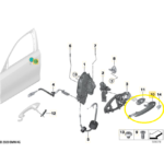 Maçaneta Porta Bmw 320i G20 M Sport 2021 22 A 2024 Diant Esq - Imagem 2