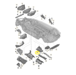 Defletor Termico Tunel Audi Q8 3.0 2020 2021 2022 Tras Dir - Imagem 2