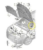 Dobradiça Capo Dianteiro Audi Q8 3.0 2020 2021 2022 Direito - Imagem 2