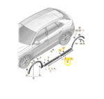 Moldura Friso Porta Audi Q8 3.0 2020 2021 2022 Traseira Esq - Imagem 2