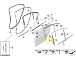 Acabamento Moldura Porta Bmw 320I G20 M Sport 21 24 Tras Esq - Imagem 2