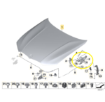 Dobradiça Braço Capo Bmw 320i G20 M Sport 2021 A 2024 Esquer - Imagem 2