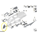 Moldura Tampa Painel Bmw 320i G20 2021 2022 a 2024 Direito - Imagem 2