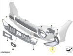 Moldura Parachoque Bmw 320I G20 M Sport 2021 A 2024 Dian Dir - Imagem 2
