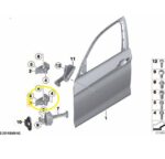 Dobradiça PortaBmw 320I G20 M Sport 2021 2024 Inf Diant Dir - Imagem 2