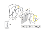 Friso Guia Vidro Bmw 320I G20 M Sport 2021 A 2024 Tras Dir - Imagem 2