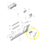 Moldura Entrada Ar Porsche 718 Cayman S 2018 a 2023 Tras Esq - Imagem 2