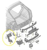 Guia Parachoque Audi Q8 3.0 2020 2021 2022 Tras Dir Original - Imagem 2