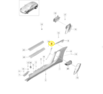 Suporte Guia Spoiler Lateral Porsche 718 Cayman S 18 23 Esq - Imagem 2