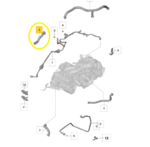 Tubo Mangueira Respiro Motor Porsche 718 Cayman S 2018 2023 - Imagem 2