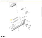 Soleira Acabamento Porta Porsche 718 Cayman 2018 a 2023 Dir - Imagem 2