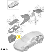 Forro Porta Treco Porsche 718 Cayman S 2018 a 2023 Tras Dir - Imagem 2