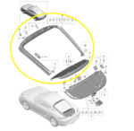 Moldura Arco Interno Tampa Traseir Porsche 718 Cayman S 2023 - Imagem 2