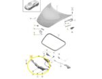 Suporte Fechadura Capo Porsche Boxster Cayman 718 2017 2024 - Imagem 2
