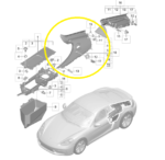 Acabamento Coluna Porsche 718 Cayman S 2018 a 2023 Tras Esq - Imagem 2
