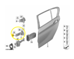 Dobradiça Inferior Porta Bmw 320i F30 2013 2018 Traseira Esq - Imagem 2