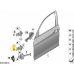 Dobradiça Inf Porta Bmw 320i F30 2015 a 2018 Diant Direita - Imagem 2