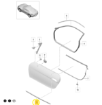 Pestana Friso Porta Porsche 718 Cayman S 2018 2019 a 2023 - Imagem 2