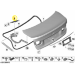 Amortecedor Tampa Porta Malas Bmw 320i F30 2013 a 2018 Oem - Imagem 2