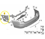 Suporte Guia Parachoque Bmw 320i F30 2013 2018 Tras Direito - Imagem 2