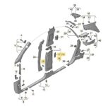 Moldura Inferior Coluna B Audi Q8 3.0 2020 2021 2022 Direito - Imagem 2