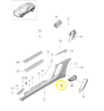 Spoiler Saia Lateral Porsche 718 Cayman S 2018 2023 Esquerdo - Imagem 2