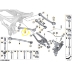 Braço Suspensao Bmw M2 Coupe  G87 2022 2023 a 2025 Traseiro - Imagem 2