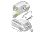 Friso Pestana Parabrisa Audi A3 S3 RS3 8v 2013 a 2020 Esquer - Imagem 2