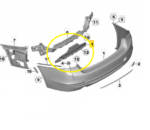 Suporte Guia Alma Parachoque Tras Bmw 320i F30 N20 2013 2018 - Imagem 2