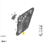 Suporte Maquina Vidro Bmw X1 U11 2023 a 2026 Traseiro Esq - Imagem 2