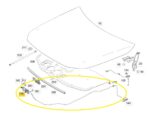 Fechadura Trava Capo Mercedes Benz A35 Amg M260 2019 a 2023 - Imagem 2