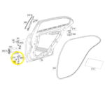 Dobradiça Inf Porta Mercedes Benz A35 Amg 2019 2023 Tras Esq - Imagem 2