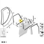 Pestana Friso Porta Bmw X1 U11 2023 2024 a 2026 Traseira Oem - Imagem 2