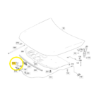 Batente Trava Fechadura Capo Mercedes Benz A35 Amg 2019 2023 - Imagem 2