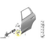 Dobradiça Inf Porta Bmw X1 U11 2023 a 2026 Traseira Esquerda - Imagem 2