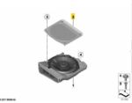 Grade Alto Falante Subwoofer Banco Bmw X1 U11 2023 2026 Dir - Imagem 2