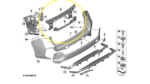 Suporte Guia Parachoque Smart Opener Bmw X1 U11 23 a 26 Tras - Imagem 2
