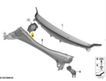 Acabamento Dreno Limpador Parabrisa Bmw X1 U11 2023 a 26 Esq - Imagem 2