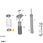 Batente Inf Mola BMW X1 M Sport U11 2023 2024 a 2026 Traseir - Imagem 2
