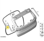 Amortecedor Tampa Porta Malas Bmw X1 U11 2023 a 2026 Esq - Imagem 2