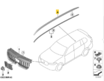 Friso Pestana Teto Bmw X1 U11 M Sport 2023 2024 25 2026 Esq - Imagem 2