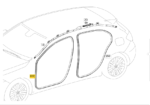 Borracha Porta Mercedes Benz A35 Amg 2019 a 2023 Dianteira - Imagem 2