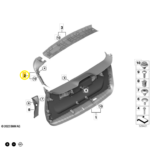 Moldura Acabamento Porta Malas Bmw X1 U11 2023 2026 Esquerda - Imagem 2