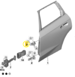 Dobradiça Sup Porta Bmw X1 U11 2023 a 2026 Traseira Esquerda - Imagem 2