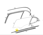 Pestana Friso Porta Mercedes Benz A35 Amg 2019 2023 Tras Dir - Imagem 2