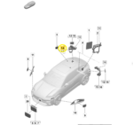 Suporte Sensor Ponto Cego  Porsche Macan 4S Ev 2025 2026 Dir - Imagem 2