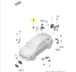 Modulo Homelink Garagem Porsche Macan 4S Ev 2025 2026 Oem - Imagem 2