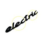 Emblema Escrita Eletric Paralama Porsche Macan 4S Ev 2025 - Imagem 2