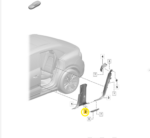Suporte Moldura Coluna Porsche Macan 4S 2025 2026 Inf Esq - Imagem 2